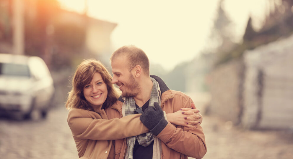 Couple walking