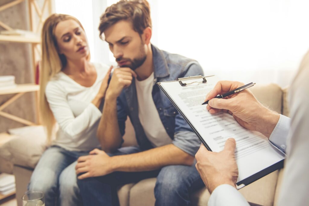 Couple at the psychologist