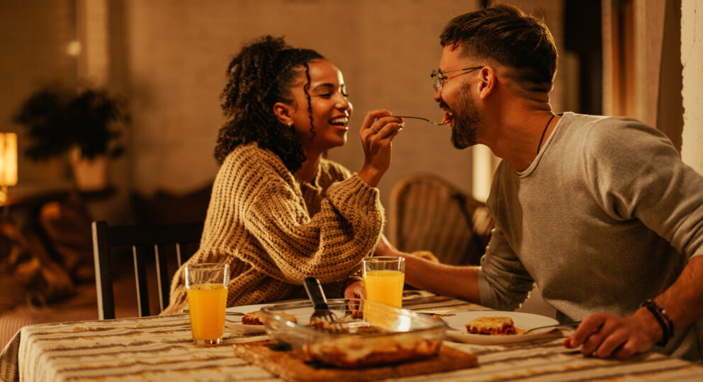 Couple having a romantic date.