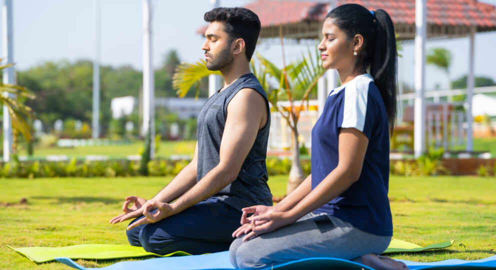 Couple doing breathwork